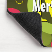 円鮮やかリングや輪レトロパーソナライズされた緑 マウスパッド (コーナー)