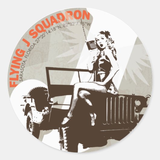 円2色 ラウンドシール (正面)