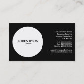 円 – アールデコ – 黒 名刺 (裏面)