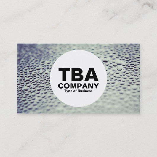 円 – ガラス上の水滴01 名刺 (正面)