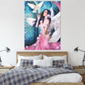 円 キャンバスプリント (インサイチュ (寝室))