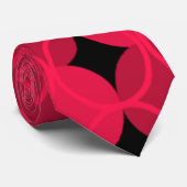 円 – クランベリーとブラック ネクタイ (ロール)