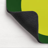 円 – バナナとダークグリーン マウスパッド (コーナー)