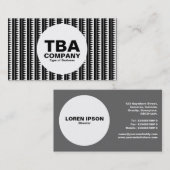 円 – パターアステカン – 白に黒 名刺 (正面/裏面)