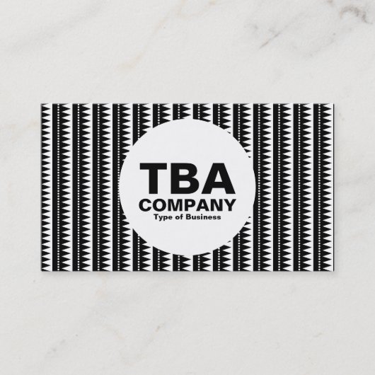 円 – パターアステカン – 白に黒 名刺 (正面)