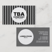 円 – パターアステカン – 白に黒(金ゴールド) 名刺 (正面/裏面)