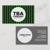 円 – パターアステカン – 緑の上の黒： 21bd11 名刺 (正面/裏面)