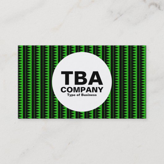 円 – パターアステカン – 緑の上の黒： 21bd11 名刺 (正面)