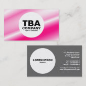 円 – ピンクサテン 名刺 (正面/裏面)