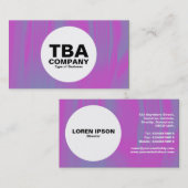 円 – マゼンタのカスケード 名刺 (正面/裏面)