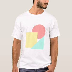 円、モダン正方形、三角形を持つ図形 Tシャツ