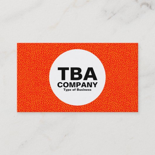 円 – ランダムスポット – オレンジ色の赤 名刺 (正面)