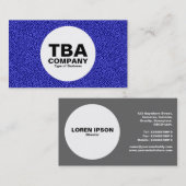 円 – ランダムスポット – 深いネイビーの電動ブルー 名刺 (正面/裏面)