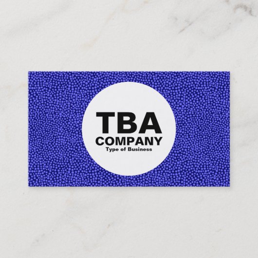 円 – ランダムスポット – 深いネイビーの電動ブルー 名刺 (正面)