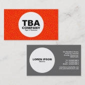 円 – ランダムスポット – 赤のオレンジ 名刺 (正面/裏面)