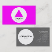 円-三角形-マゼンタ 名刺 (正面/裏面)