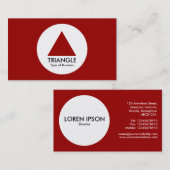 円 – 三角形 – ルビー赤 名刺 (正面/裏面)