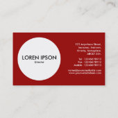 円 – 三角形 – ルビー赤 名刺 (裏面)