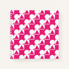 円、三角形、正方形のパターンを持つノートブック ノートブック