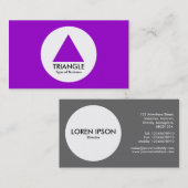 円 – 三角形 – 紫 名刺 (正面/裏面)