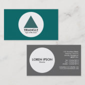 円 – 三角形 – 苔の緑 名刺 (正面/裏面)