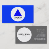 円 – 三角形 – 青 名刺 (正面/裏面)