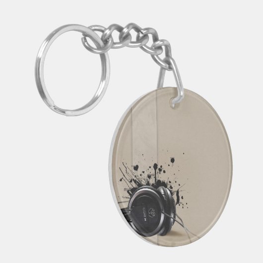 円(両面の) Keychain キーホルダー (正面左)