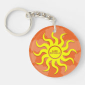 円(両面の) Keychain キーホルダー (正面)