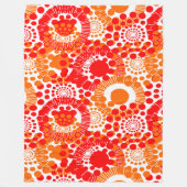 円、円 フリースブランケット (正面)