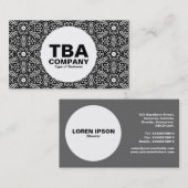 円 – 幾何学模様の花 名刺 (正面/裏面)