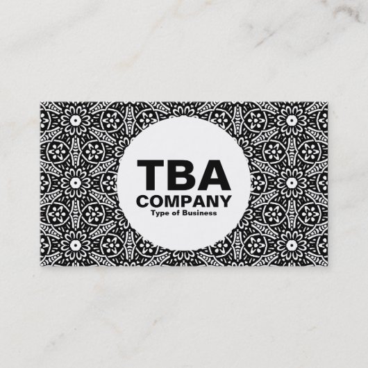 円 – 幾何学模様の花 名刺 (正面)