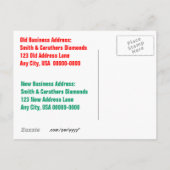 円 – 引っ越しました! 案内ポストカード (裏面)