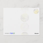 円、手書き、らせん状、ドット、黄色、茶色 ポストカード (裏面)