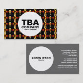 円 – 抽象芸術パターン 名刺 (正面/裏面)