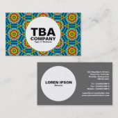 円 – 抽象芸術パターン 名刺 (正面/裏面)