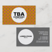 円 – 抽象芸術パターン 名刺 (正面/裏面)