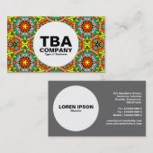 円 – 抽象芸術パターン 名刺 (正面/裏面)