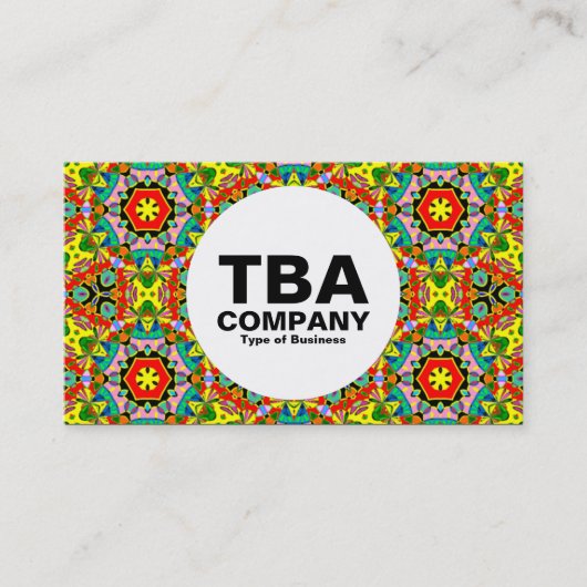 円 – 抽象芸術パターン 名刺 (正面)