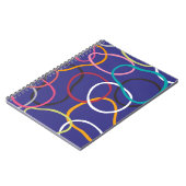 円、抽象芸術帯のシームレスなヴィンテージパターン。  ノートブック (左側)