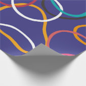 円、抽象芸術帯のシームレスなヴィンテージパターン。  ラッピングペーパー (角)