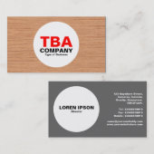 円 – 木材04 名刺 (正面/裏面)