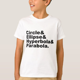 円 楕円 双曲線 放物線 円錐曲線 Tシャツ