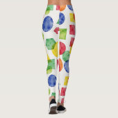 円、正方形、三角形、六角形パターン レギンス (裏面)