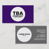 円 – 深い紫 名刺 (正面/裏面)