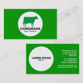 円 – 牛 – 緑 名刺 (正面/裏面)