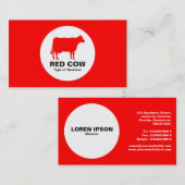 円 – 牛 – 赤 名刺 (正面/裏面)