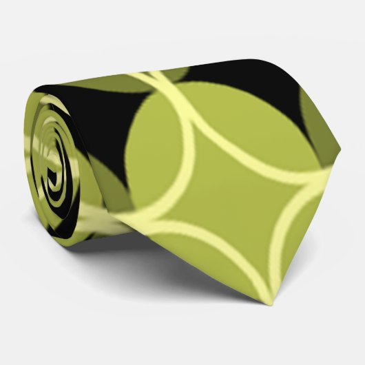 円 – 緑と黒 ネクタイ (ロール)