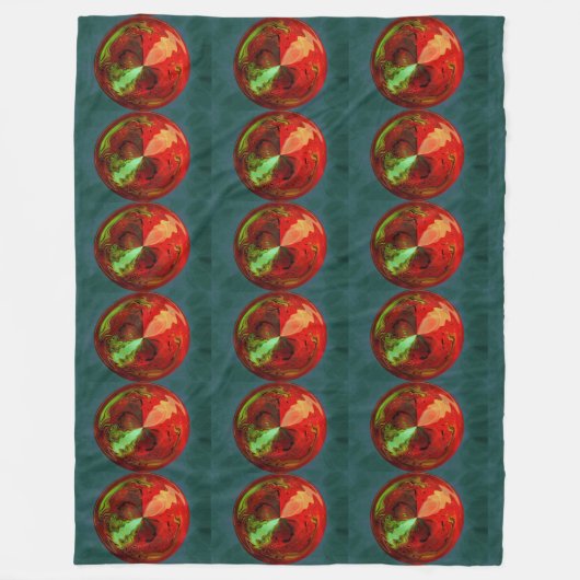 円（赤） フリースブランケット (正面)