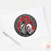 円（赤） 3" ラウンドシール (封筒)