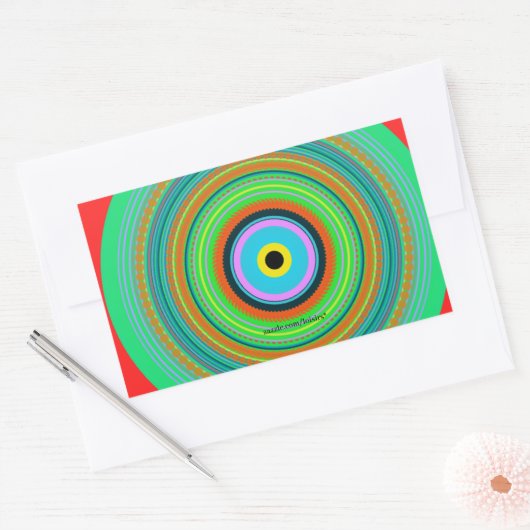 円 長方形シール (封筒)